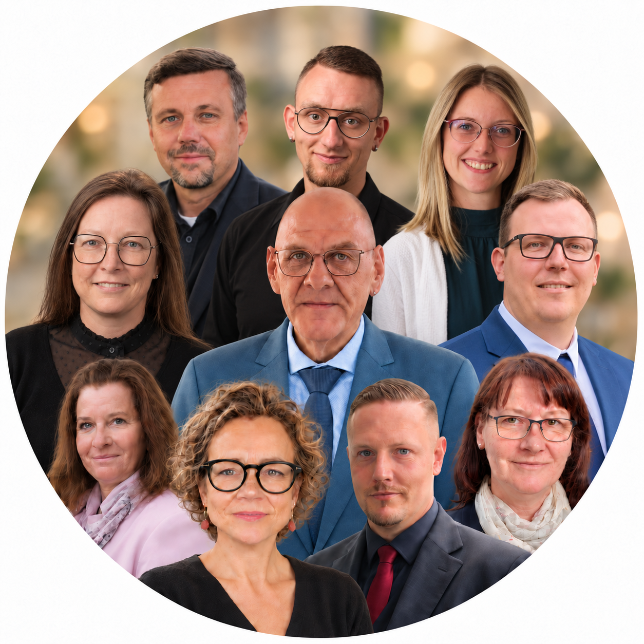 Carsten Riedel und das CR-Trauerrednerteam – Gruppenbild